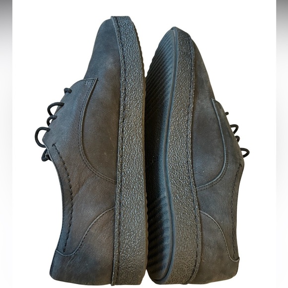 CLARKS LILLIA LOLA BLACK NUBUCK LEATHER PLATFORM CASUAL SHOES, WOMENS SZ 8.5 - Picture 8 of 9